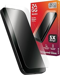 Защитная пленка ZAGG Glass Elite для iPhone 16 Pro — в 5 раз прочнее, усиленные края, сверхпрочное закаленное стекло, устойчивость к царапинам, защита от отпечатков пальцев, невидимая защита, простая установка, экологичность.