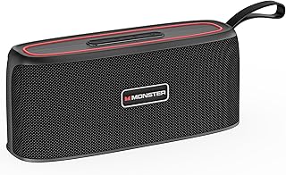 Портативная Bluetooth-колонка Monster Shock, мощность 30 Вт, водонепроницаемость IPX6, 17 часов воспроизведения, Bluetooth 5.4 TWS, портативная беспроводная колонка для дома и улицы.