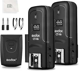 Комплект беспроводного радиопередатчика и приемника вспышки Godox CT-16, совместимый с цифровыми зеркальными камерами Canon, Nikon и Pentax, студийный, 3 в 1.