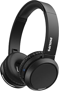 Беспроводные наушники PHILIPS H4205, накладные Bluetooth-наушники с функцией усиления басов, качественный звук, 32-мм драйверы, 29 часов автономной работы, быстрая зарядка, легкие, регулируемое мягкое оголовье, мягкие амбушюры, черные.