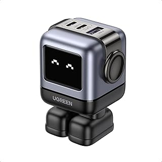 Зарядное устройство UGREEN Uno 65 Вт USB C Nexode с 3 портами GaN, компактный и быстрый адаптер питания USB C для MacBook Pro/Air, XPS 13, Note 20/10+, iPhone 16/15, Galaxy S24/S23, Steam Deck, ROG Ally (черный)