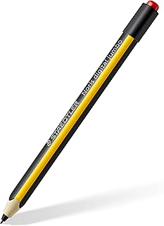 Цифровой стилус STAEDTLER Noris Jumbo: не требует зарядки, защита от электромагнитного излучения при касании ладонью, 4096 уровней чувствительности к нажатию, шестиугольная форма, естественное письмо и рисование на сенсорных планшетах, ноутбуках и телефонах.