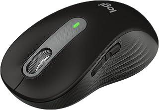 Беспроводная мышь Logitech Signature M650 L, полноразмерная — для больших рук, 2 года работы от батареи, бесшумные щелчки, настраиваемые кнопки, Bluetooth, для ПК/Mac/Chromebook — черная, для правшей, большого размера.