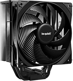 be quiet! Pure Rock 3 Black CPU Air Cooler | 4 высокопроизводительных 6-мм тепловых трубки с технологией HDT | 120-мм вентилятор с ШИМ-управлением | AMD:AM4 AM5/Intel LGA 1700/1150/1151/1200 | Черный | BK039