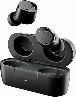 Беспроводные наушники Skullcandy Jib True 2, Bluetooth, до 33 часов работы от батареи с зарядным кейсом, шумоизоляция, защита от пота и воды, микрофон для iPhone и Android — черный цвет.
