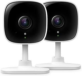 TP-Link Tapo 2K Камера видеонаблюдения для наблюдения за ребенком, камера для собак с датчиком движения, двусторонняя аудиосвязь, ночное видение, облачное и SD-хранилище (до 256 ГБ), совместима с Alexa и Google Home, комплект из 2 штук (Tapo C110P2)