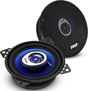 Акустическая система Pyle 6,5" трехполосная - мощность 180 Вт RMS/360 Вт, импеданс 4 Ом и 3/4'' пьезоэлектрический твитер для автомобильной компонентной стереосистемы, круглая форма, профессиональный полнодиапазонный трехосевой динамик - PL63BL, синий