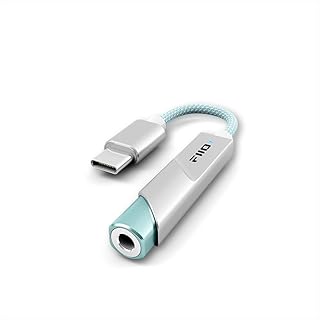 FiiO KA11 USB C — 3,5 мм аудиоадаптер 32 бит/384 кГц, USB Type C Dongle HiFi ЦАП-усилитель для Android/iOS/Windows/Mac (серебристый, TC)