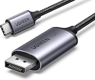 Кабель UGREEN USB C — DisplayPort 2.1 16K@30Hz 8K@120Hz 40 Гбит/с Thunderbolt 4/3 — DisplayPort, алюминиевая оплетка, совместим с iPhone 16/15 Pro Max, Galaxy S25, MacBook Pro/Air, iPad, Mac mini, XPS, длина 6,6 фута.