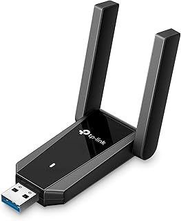 TP-Link USB 3.0 WiFi адаптер для настольного ПК (Archer TX30U Plus) - AX1800 WiFi 6 двухдиапазонный беспроводной сетевой адаптер Plug and Play с поддержкой 2,4 ГГц, 5 ГГц, 2 антеннами с высоким коэффициентом усиления, WPA3, поддержкой Windows 11/10