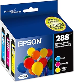 Набор цветных чернил EPSON 288 DURABrite Ultra стандартной емкости (T288520-S) совместим с принтерами Expression XP-330, XP-430, XP-434, XP-340, XP-440, XP-446.