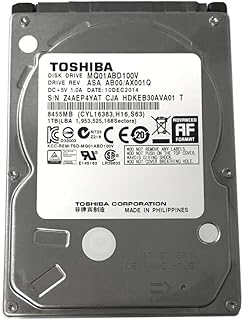 Жесткий диск Toshiba 1 ТБ 5400 об/мин 8 МБ кэш-памяти SATA 3,0 Гбит/с 2,5 дюйма для PS3/PS4 - 3-летняя гарантия