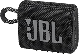 JBL Go 3 — портативная мини-колонка Bluetooth, мощный звук и насыщенные басы, водонепроницаемость и пылезащита IP67, 5 часов воспроизведения, колонка для дома, улицы и путешествий (черная)