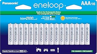 Аккумуляторные батареи Panasonic BK-4MCCA16FA eneloop AAA Ni-MH с предварительной зарядкой, 2100 циклов зарядки/разрядки, 16 шт.