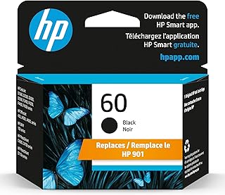 Черный картридж HP 60 | Совместим с принтерами DeskJet D1660, D2500, D2600, D5560, F2400, F4200, F4400, F4580; ENVY 100, 110, 120; PhotoSmart C4600, C4700, D110a Series | CC640WN