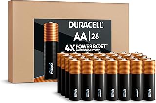 Батарейки Duracell Optimum AA с 4-кратным усилением мощности, 28 штук (упаковка из 1 шт.), закрывающаяся упаковка для быстрого и удобного доступа и организованного хранения, батарейки типа AA с длительным сроком службы.