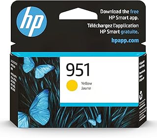 Желтый чернильный картридж HP 951 | Совместим с принтерами HP OfficeJet 8600, HP OfficeJet Pro 251dw, 276dw, 8100, 8610, 8620, 8630 серии | Подходит для программы Instant Ink | CN052AN