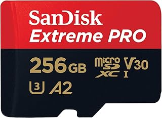 Карта памяти SanDisk Extreme PRO® microSD™ UHS-I 256 ГБ с адаптером C10, U3, V30, A2, скорость чтения 200 МБ/с, скорость записи 140 МБ/с SDSQXCD-256G-GN6MA