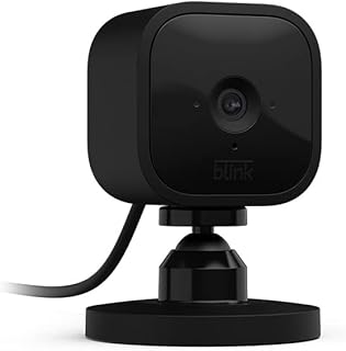 Blink Mini — компактная комнатная интеллектуальная камера видеонаблюдения с подключением к розетке, видео 1080p HD, ночное видение, обнаружение движения, двусторонняя аудиосвязь, простая настройка, совместимость с Alexa — 1 камера (черная)