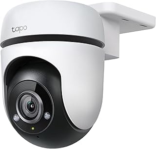 TP-Link Tapo 1080P Уличная проводная Wi-Fi камера видеонаблюдения с поворотом и наклоном, обзор 360°, отслеживание движения, совместимость с Alexa и Google Home, ночное видение, бесплатное обнаружение с помощью ИИ, облачное и SD-хранилище, Tapo C500