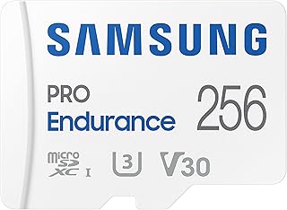 Карта памяти Samsung PRO Endurance 256GB MicroSDXC с адаптером для видеорегистратора, нательной камеры и камеры видеонаблюдения, класс 10, U3, V30 (‎MB-MJ256KA/AM)