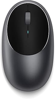 Беспроводная Bluetooth-мышь Satechi M1, перезаряжаемая через USB-C, компактная и портативная, для Mac/Windows, совместима с MacBook Pro, Air/iMac/iPad Pro, iPhone 16/15/14 и другими устройствами — цвет «космический серый».