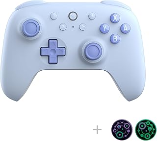 8Bitdo Ultimate 2C Холл-эффектный джойстик Bluetooth с переназначаемыми бамперами L4/R4, 6-осевым управлением движением, вибрацией и функцией Turbo для Switch/Switch 2 (синий)