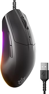 Игровая мышь SteelSeries Rival 3 Gen 2 — Оптический сенсор TrueMove Core 8500 DPI — Долговечность 60 миллионов нажатий — Низкая задержка — Легкая (77 г) — Ножки из 100% ПТФЭ — RGB-подсветка — Черный