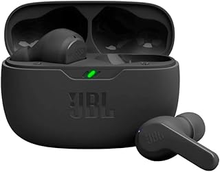 JBL Vibe Beam — беспроводные наушники JBL с глубокими басами, Bluetooth 5.2, защита от воды и пыли, функция громкой связи VoiceAware, до 32 часов автономной работы (черные)