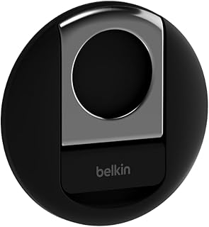 Крепление Belkin iPhone MagSafe Camera Mount для MacBook, крепление для камеры iPhone Continuity Camera Mount, превращает iPhone в веб-камеру, совместимо с MacBook Pro, Air, iPhone 14, iPhone 13, iPhone 12, черное (MMA006btBK)