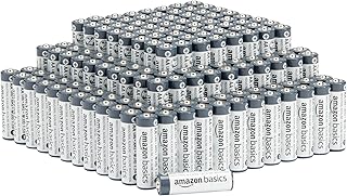 Набор из 150 щелочных промышленных батареек AA Amazon Basics, 1,5 В, срок хранения 5-10 лет.