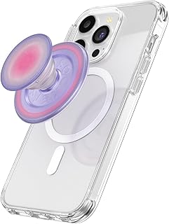 Держатель для телефона PopSockets для MagSafe с подставкой, магнитной опорой, сменной верхней частью, надежной фиксацией для чехлов iPhone MagSafe, держатель для телефонов и планшетов, симпатичные PopSockets, розовый, фиолетовый - Aura
