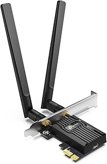 Wi-Fi-карта TP-Link WiFi 6 PCIe для настольного ПК AX3000 (Archer TX55E), Bluetooth 5.2, WPA3, двухдиапазонный беспроводной адаптер 802.11ax с MU-MIMO, сверхнизкой задержкой, поддерживает только Windows 11 и 10 (64-бит).