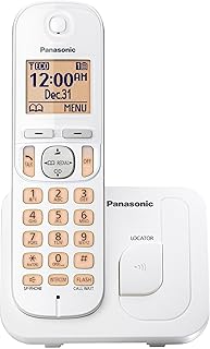 Беспроводной телефон Panasonic, 1,6-дюймовый дисплей с подсветкой, блокировка вызовов, громкая связь, 10 часов в режиме разговора, 1 трубка - KX-TGC200W (белый)