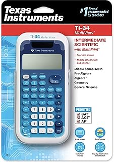 Научный калькулятор Texas Instruments TI-34 MultiView — сине-белый.