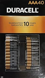 Щелочные батарейки Duracell CopperTop AAA — долговечные универсальные батарейки типа AAA для дома и бизнеса — 40 штук
