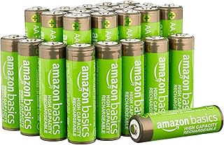 Аккумуляторные батареи Amazon Basics NiMH высокой емкости, 2400 мАч, 1,2 В, 24 шт., перезаряжаемые до 400 раз, предварительно заряженные.