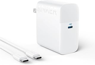 Зарядное устройство Anker для MacBook Pro, компактное и складное, мощностью 100 Вт, с разъемом USB-C, подходит для MacBook Air, Samsung Galaxy, iPad Pro и других устройств, в комплекте кабель USB-C длиной 1,5 метра.