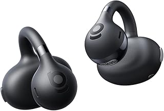 Наушники Baseus Bass BC1 открытого типа с зажимом, комфорт благодаря кольцевому креплению и трехмерной конструкции, мощный звук с функцией SuperBass, четкие звонки с 4 микрофонами, водонепроницаемость IP55, 38 часов работы от батареи, легкий вес.