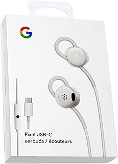Проводные наушники Google Earbuds с разъемом USB-C, удобная посадка, встроенные элементы управления, совместимы с телефонами с разъемом Type-C — белые (розничная продажа)