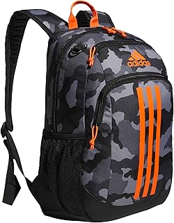 Рюкзак для ноутбука adidas Creator Unisex Kid's для женщин и мужчин, удобный и прочный, небольшой, спортивный, камуфляжный, угольно-черный/оранжевый, один размер.