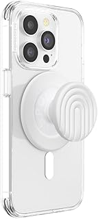 Держатель для телефона PopSockets для MagSafe с подставкой, магнитной опорой, сменной верхней частью, надежной фиксацией для чехлов iPhone MagSafe, держатель для телефонов и планшетов, симпатичный PopSockets - PopOut Curves Coconut Crème