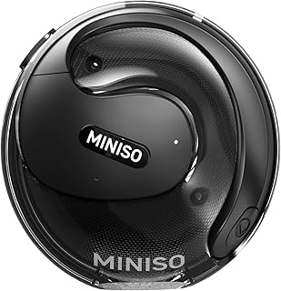 Наушники MINISO X15 PRO с функцией перевода, открытым амбушюром, Bluetooth 5.4, OWS, с поддержкой ИИ, 148 языков, беспроводные наушники с заушниками, водонепроницаемость IPX5, Bluetooth, черные (с ИИ).