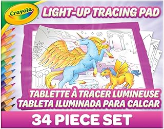 Блокнот для рисования Crayola с подсветкой, розовый, набор для письма и рисования для детей, детские игрушки и игры, световой планшет для рисования, подарки для девочек и мальчиков, 6+ [Эксклюзивно на Amazon]