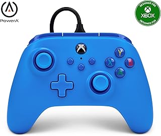 Проводной контроллер PowerA для Xbox Series X|S — синий, геймпад, игровой контроллер, совместим с Xbox One, официально лицензирован.