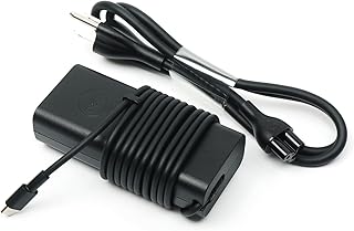 Зарядное устройство Dell 65 Вт USB-C для ноутбуков Latitude 7400 7410 7420 7430 7440 7450, сетевой адаптер 20 В 3,25 А, кабель питания Type-C, черный, HA65NM190