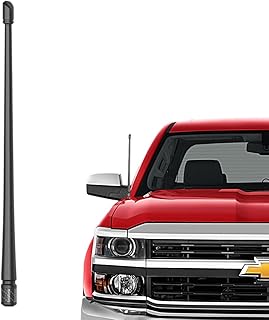 Короткая антенна RYDONAIR, совместимая с грузовиками Chevy Silverado и GMC Sierra всех годов выпуска, с внутренней медной катушкой для улучшения приема, резиновая антенна длиной 13 дюймов (33 см).