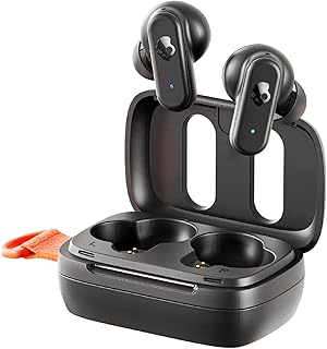 Беспроводные наушники Skullcandy Dime 3, Bluetooth-наушники, шумоизоляция, до 20 часов работы от батареи, микрофон для iPhone и Android, удобный ремешок для переноски — насыщенный черный цвет.