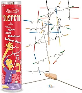Игровой набор Melissa & Doug Suspend Family Game (31 деталь) - игра на балансировку на проволоке, семейный вечер игр, семейные развлечения, игры для детей от 8 лет и старше.