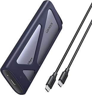 Корпус для SSD-накопителя UGREEN M.2 NVMe SATA 20 Гбит/с, 8 ТБ, USB C, внешний корпус для NVMe M.2, совместимый с USB 3.2 Gen2*2, с поддержкой UASP Trim для SSD-накопителей с клавишами M/B+M размером 2230/2242/2260/2280.